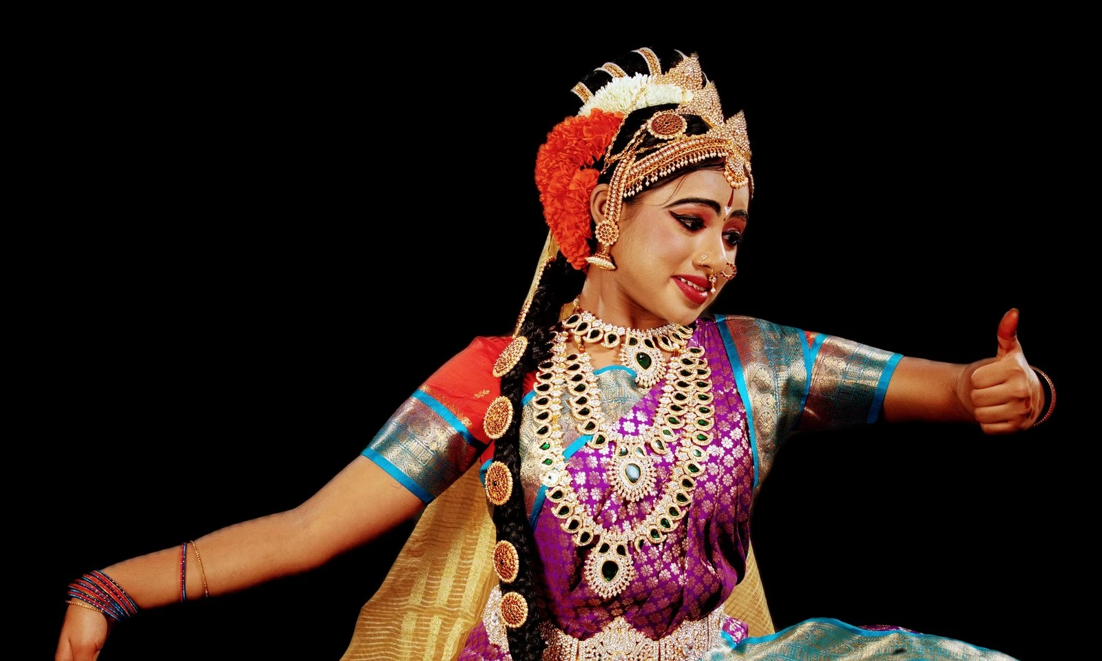 Rangapravesam ceremony portrait — Saanvika Polasa