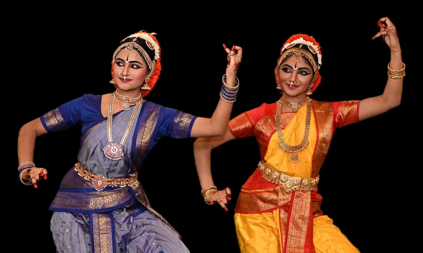 Rangapravesam ceremony portrait — Srija Yerneni and Sahasra Pabba